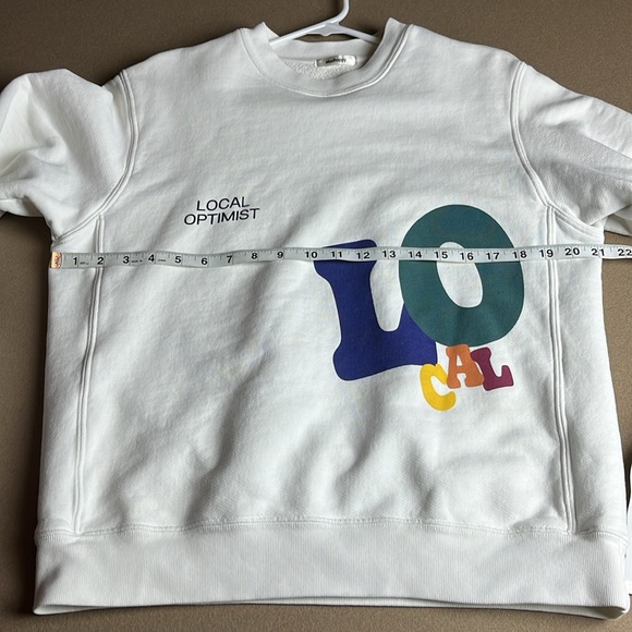 Madhappy Local Optimist Creamy/White Sweatshirt / Sweatpants Set - Unisex Small - Picture 6 of 15